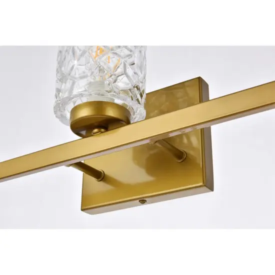 Cassie 5 lights bath sconce in brass with clear shade {4}