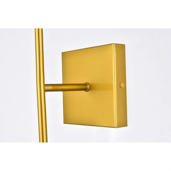 Neri 2 lights brass and white glass wall sconce {4}