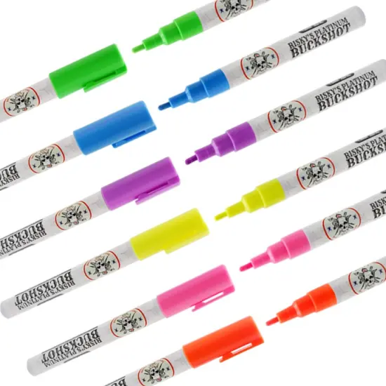 Risky's Tools of the Trade Platinum Buckshot 1mm 6 Pack of Fluorescents for Graffiti or Fine Art {4}