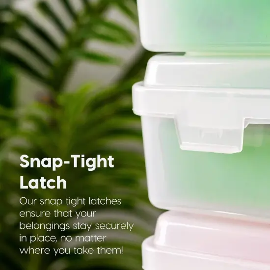 IRIS USA 6 Pack for 12" x 12" Paper Thick Portable Plastic Scrapbook Paper Storage Cases with Built-in Handle, Clear {4}