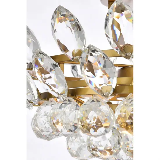 Emilia 14 inch flush mount in brass {5}