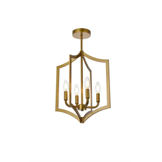 Kiera 4 lights pendant in brass {3}