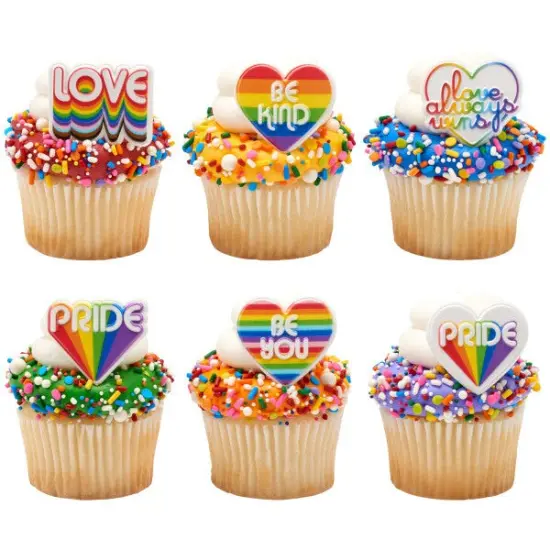 Love Always Wins Cupcake Rings, 12ct {2}