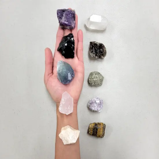 10 Piece Raw Healing Crystals Starter Gift Set {4}