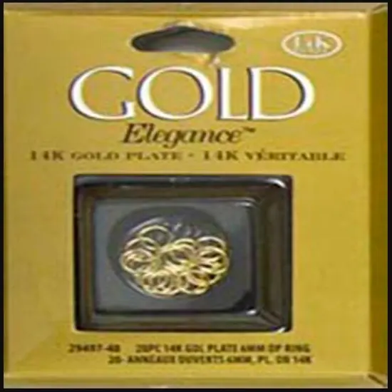 CousinDIY Gold Elegance Jump Rings 6mm 16/Pkg-14k Gold Plated {1}