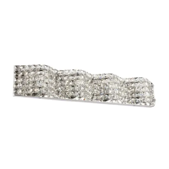 Ollie 4 light Chrome and Clear Crystals wall sconce {5}