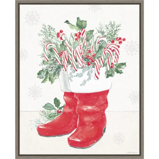 Christmas Charm III by Beth Grove Canvas Art Framed {1}