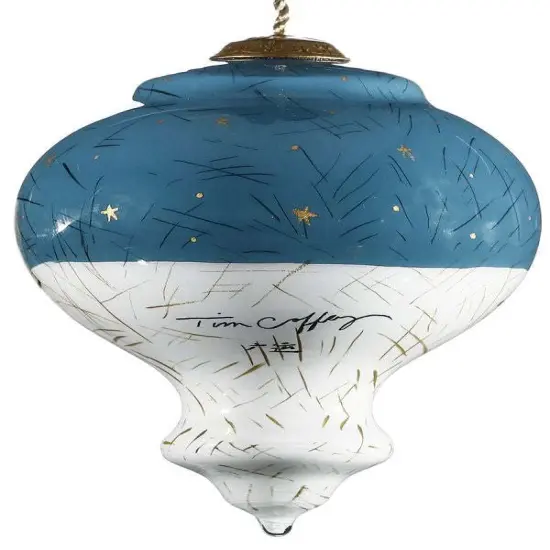 Nativity Hand Painted Glass Hanging Ornament {2}