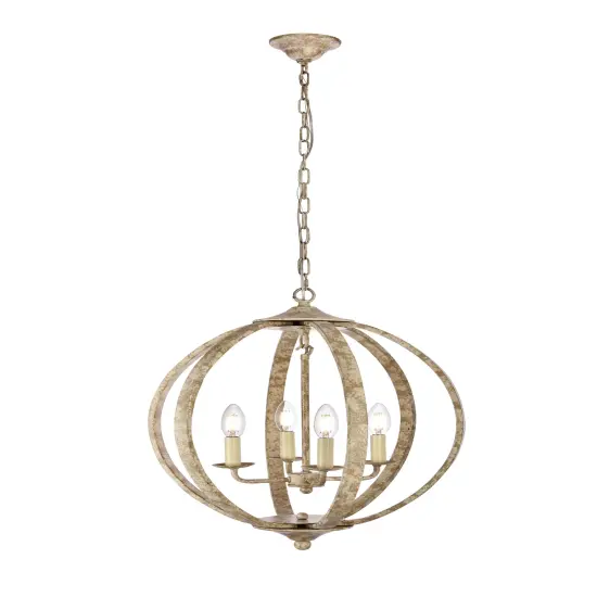 Marlow Collection Pendant D18 H22.5 Lt:4 Weathered Dove Finish {2}