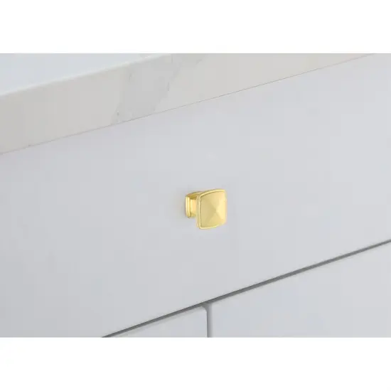 Marcel 1.2" Brushed Gold Square Knob Multipack (Set of 10) {3}