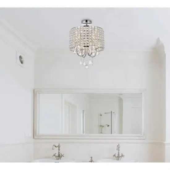 Elise 14 inch flush mount in chrome {2}