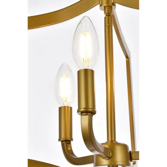 Kiera 3 lights flush mount in brass {6}