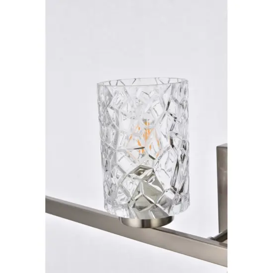 Cassie 4 lights bath sconce in satin nickel with clear shade {5}
