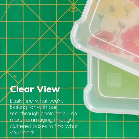 IRIS USA 8 Pack 6" x 6" Scrapbook Paper Storage Boxes Case, Clear {2}