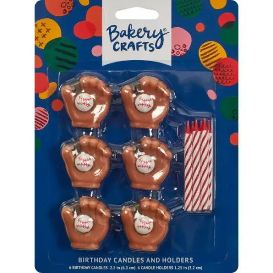Baseball Candle Holder, 6pc {1}