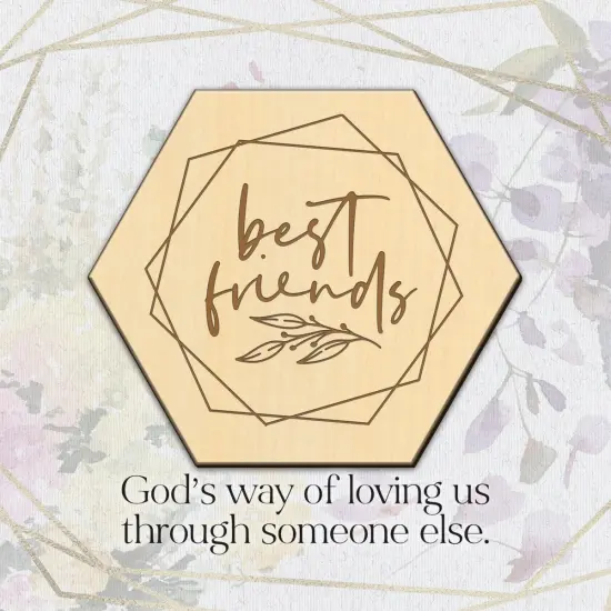 Dexsa Best Friends Meadow Wood Plaque 6 inches x 6 inches {3}