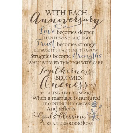 Dexsa With Each Anniversary&hellip;New Horizons Wood Plaque with Easel {1}