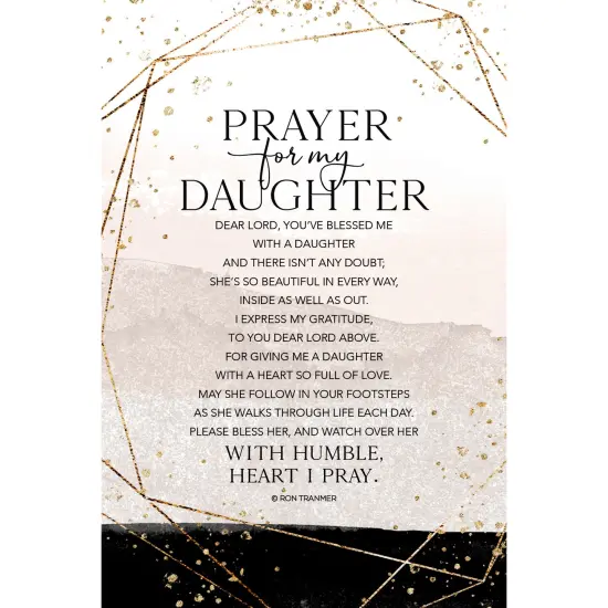 Dexsa Prayer For My Daughter Wood Plaque with Easel and Hanger 6 inches x 9 inches {1}