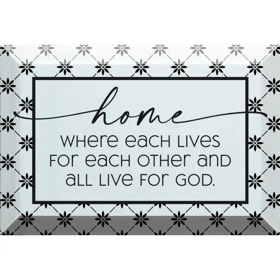 Dexsa Home Where Each Lives Glass Plaque - 6x4 {1}
