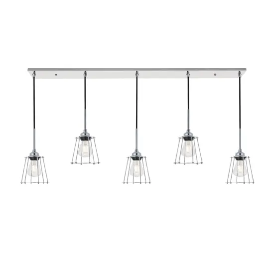 Auspice 5 light chrome Pendant {6}