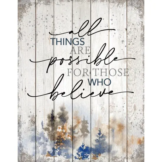Dexsa All Things Are Possible Wood Plaque 11.75 inches x 15 inches {1}
