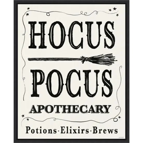 Hocus Pocus Halloween Black by Anne Tavoletti Canvas Art Framed {1}
