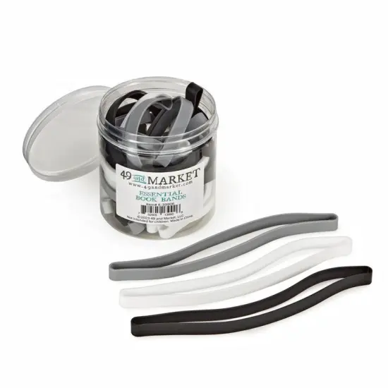Individual Neutral Essential Book Bands In A Jar - 49 and Market {2}