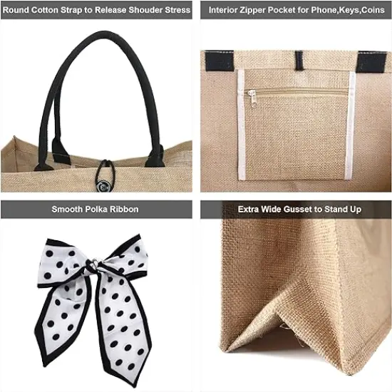 BeeGreen Beach Burlap Bag X {2}