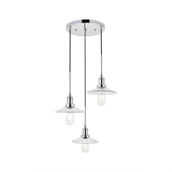 Waltz 3 light chrome Pendant {3}