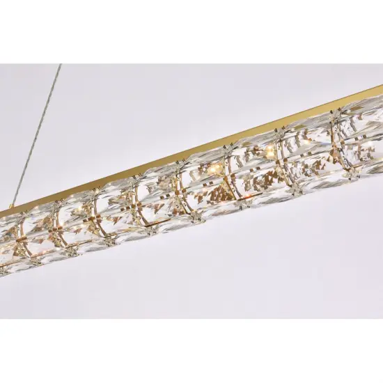 Valetta 42 inch LED linear pendant in gold {4}