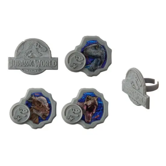 Jurassic World Fallen Kingdom They Were Here First Cupcake Rings, 12ct {2}