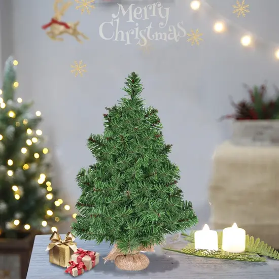 Holiday Season Decor Artificial PVC Tabletop Christmas Tree {3}