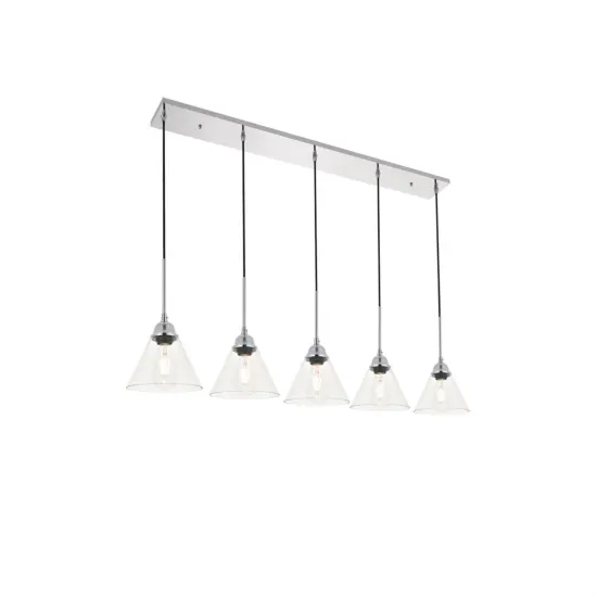 Histoire 5 light chrome Pendant {4}