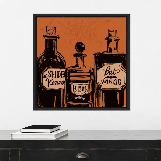 Haunted Halloween IX by Anne Tavoletti Canvas Art Framed {6}