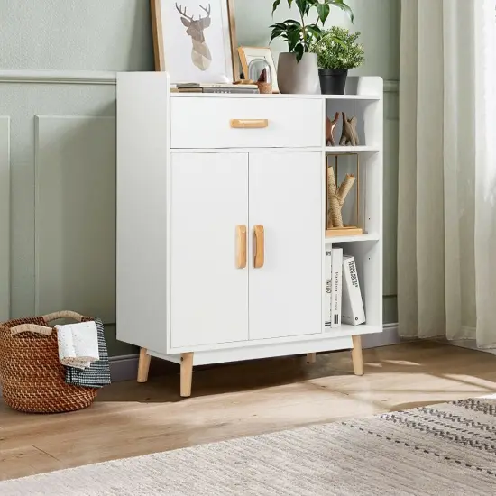 Floor Storage Cabinet Free Standing Cupboard Chest {6}