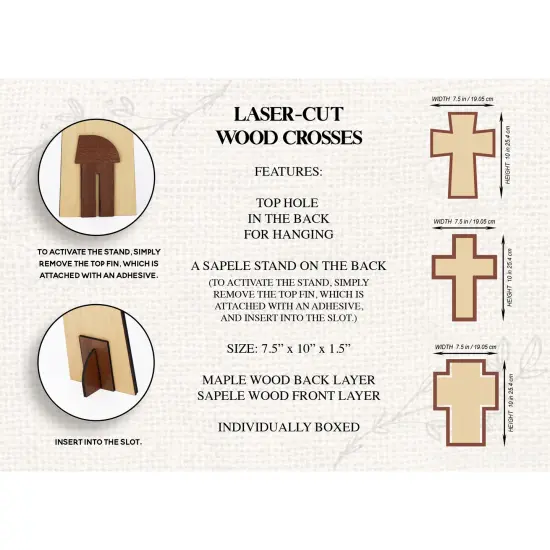 Dexsa For I Know The Plans Inspirational Laser-Cut Wood Cross Plaque 7.5 inches x 10 inches {2}