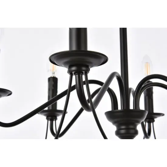 Westley 6 lights pendant in black {6}