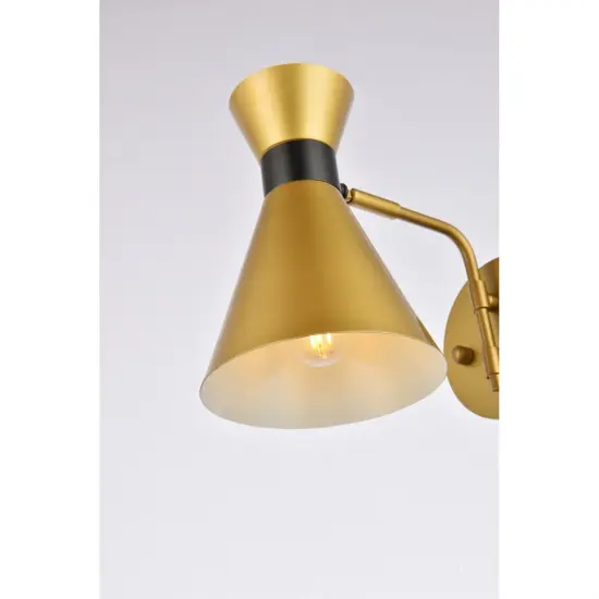 Halycon 6 inch light brass wall sconce {4}