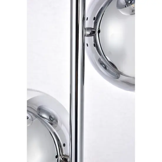 Eclipse 3 Lights Chrome Floor Lamp With Clear Glass {5}