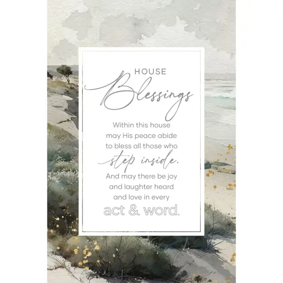 Dexsa House Blessings Inspirational Wood Plaque 6 inches x 9 inches {1}
