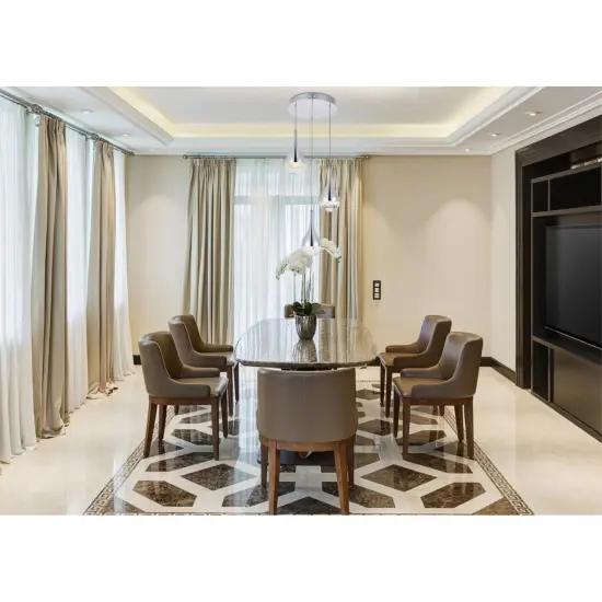 Amherst Collection LED 3-light chandelier 12in x 9in chrome finish {2}