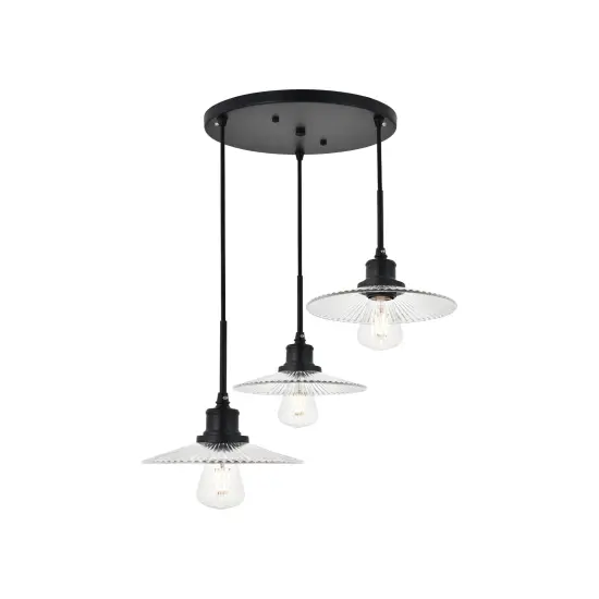 Waltz 3 light black Pendant {6}