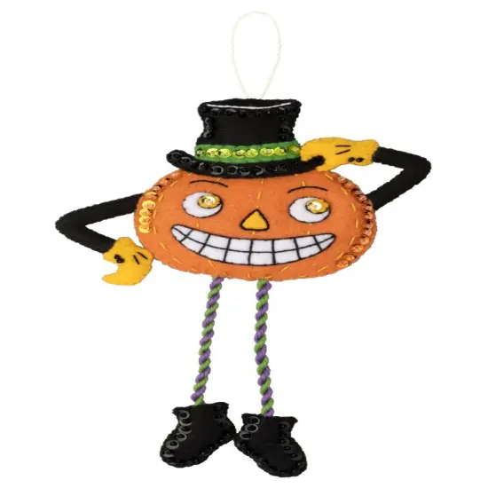 Bucilla Felt Ornaments Applique Kit Set Of 4-Halloween Squad {5}