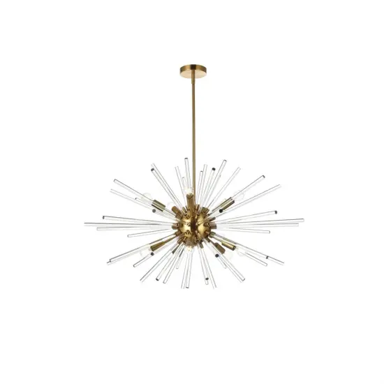 Sienna 36 inch crystal rod pendant in gold {1}