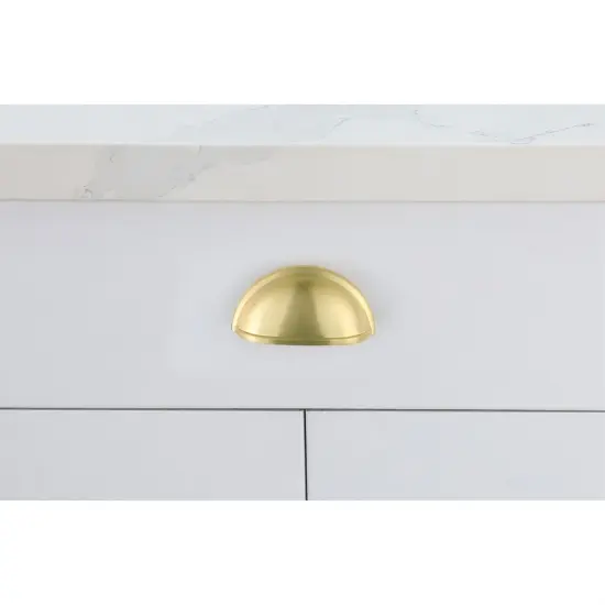 Atticus 3" Center to Center Brushed Gold Cup Bar Pull Multipack (set of 10) {2}