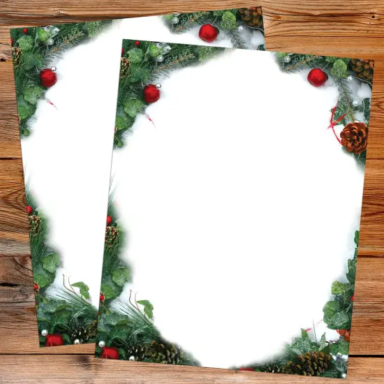 Great Papers! Pine and Pearl Holiday Letterhead, Invitations and Announcements, Printer Friendly, 8.5"x11", 50 Pack {2}