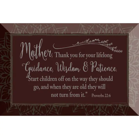 Dexsa Mother, Thank You Glass Plaque with Easel and Hanger 4 inches x 6 inches {1}