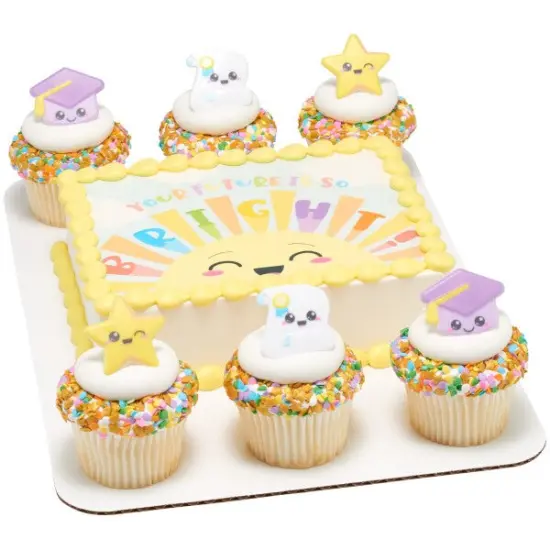 Graduation Characters Cupcake Rings, 12ct {4}