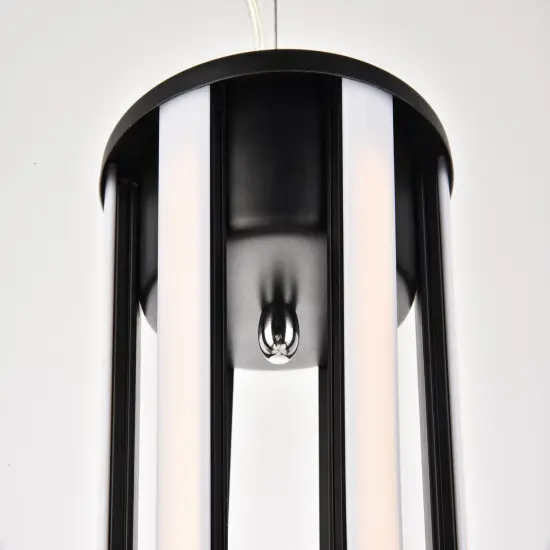 Dahlia 3 light in Black Pendant {5}