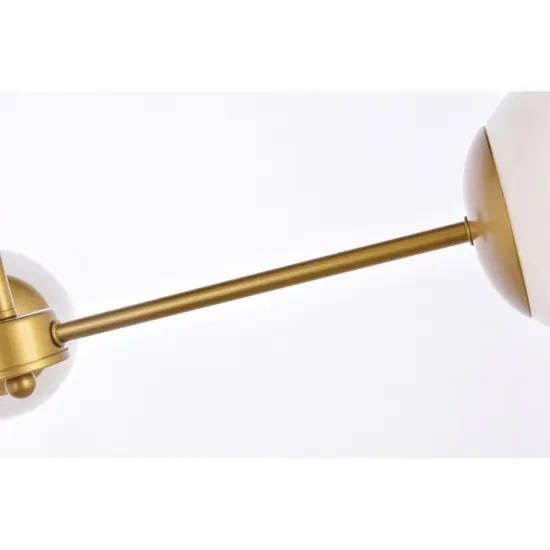 Briggs 32 inch pendant in brass with white shade {6}